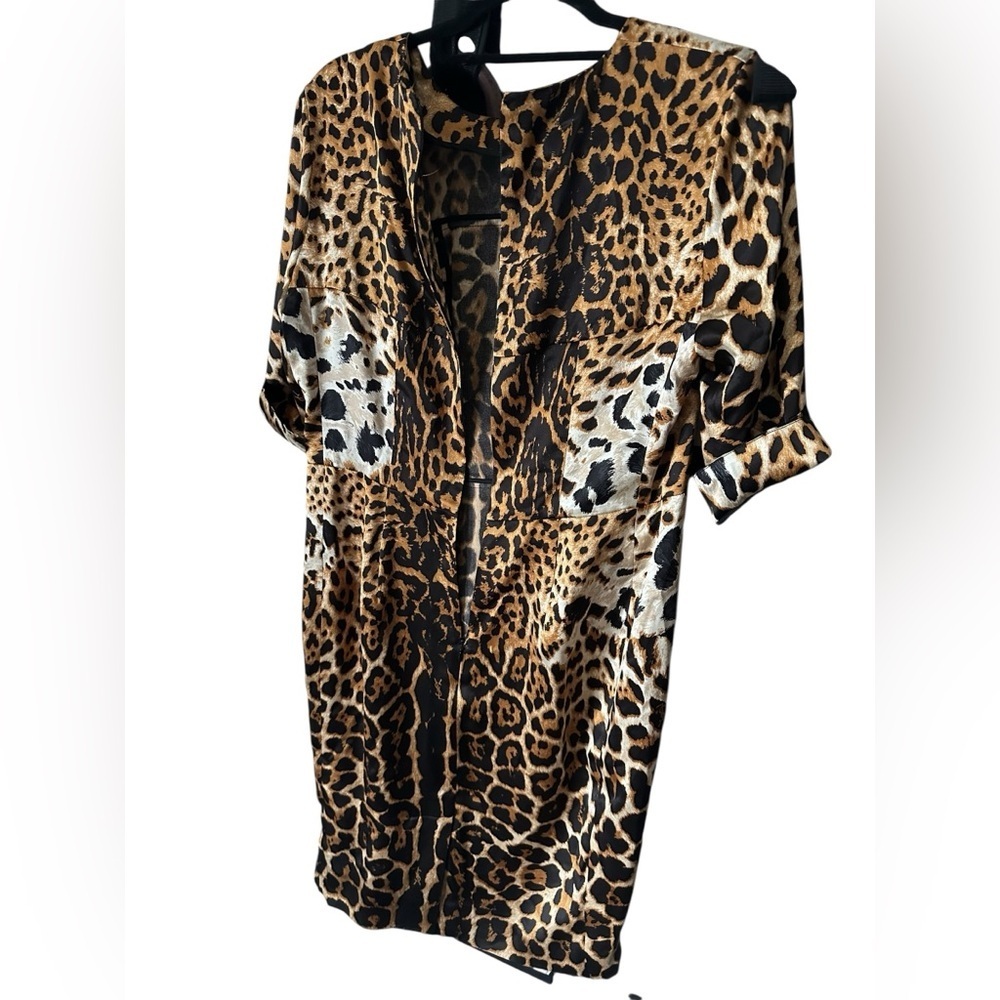 Yves Saint Laurent Leopard Print Dress size 10 - Picture 9 of 10